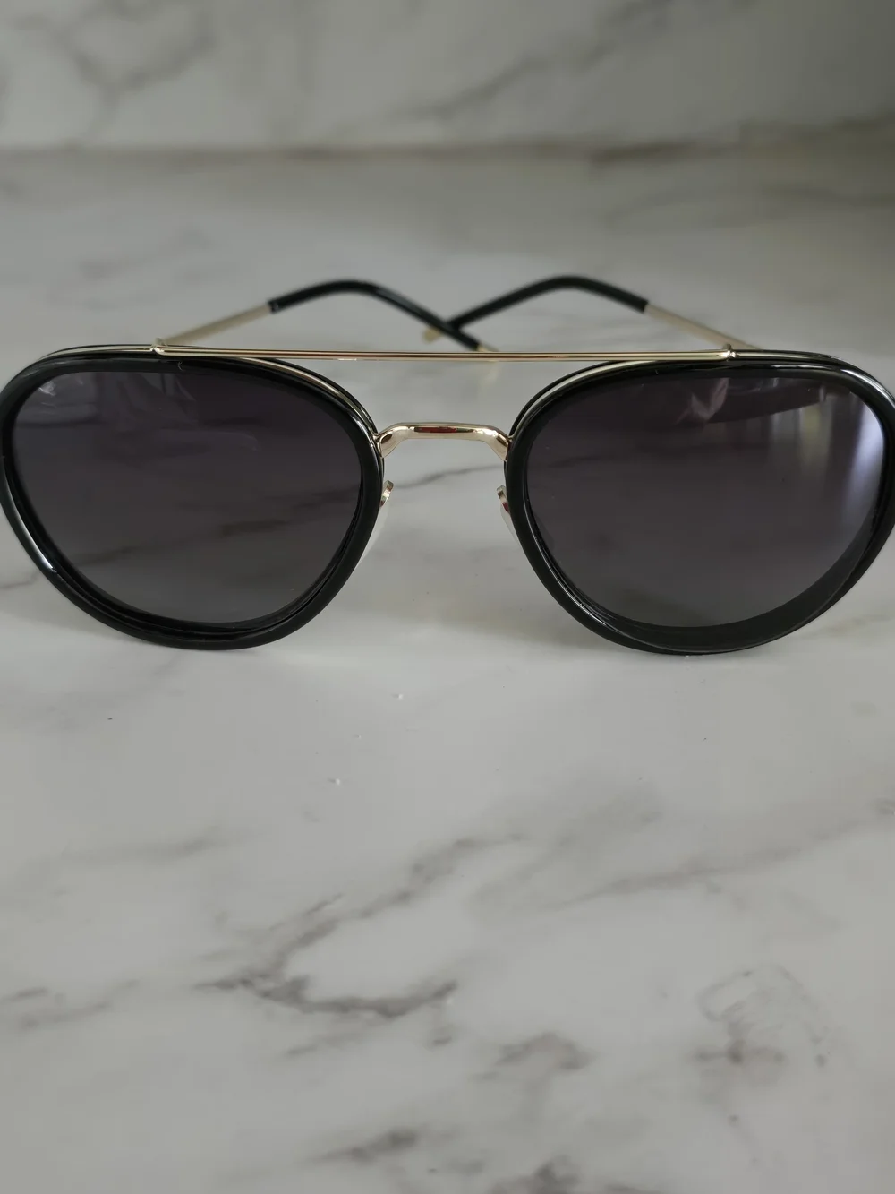 Prive' Revaux Black and Gold Aviator Sunglasses - Women